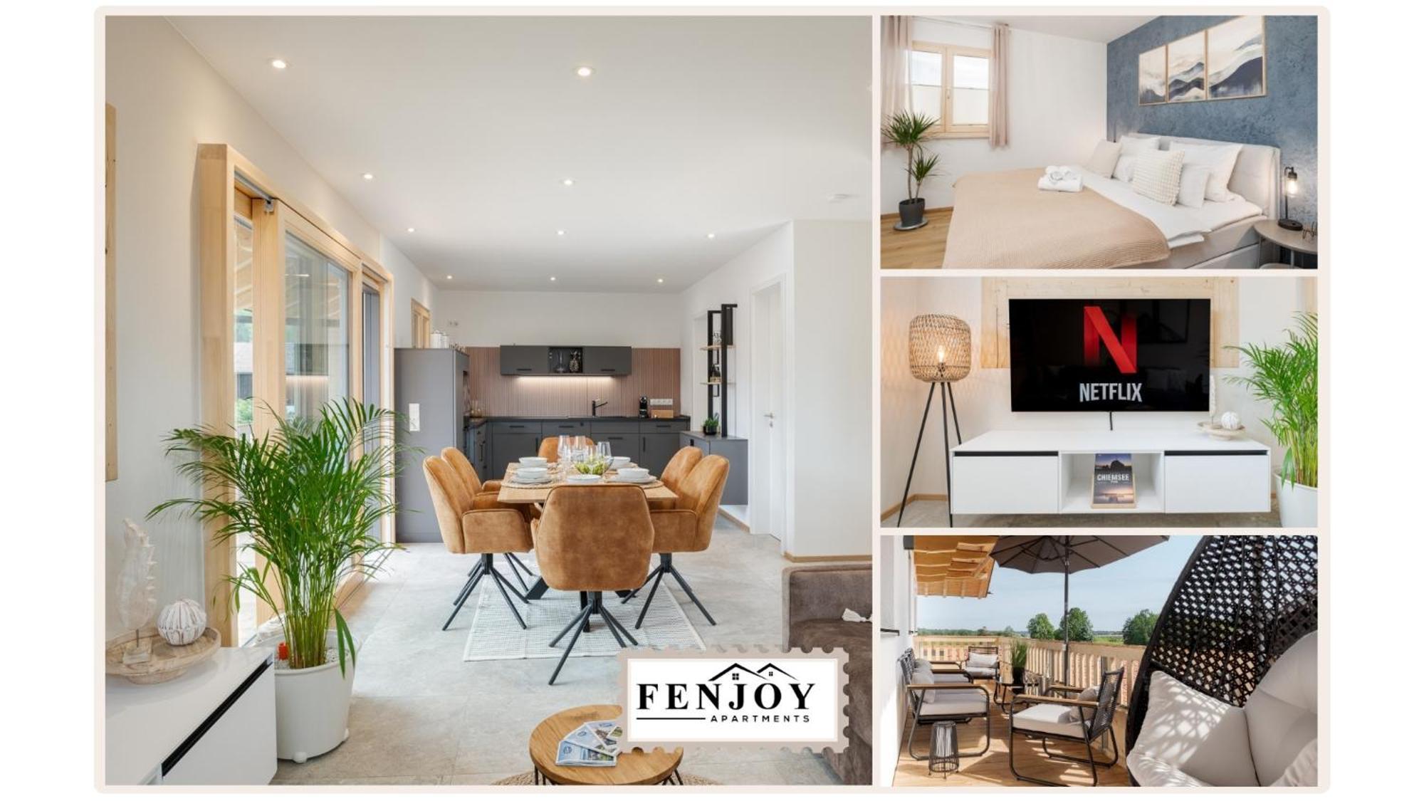 Fenjoy: Ferienapartment In Neubau / Balkon / Bbq Bernau am Chiemsee Buitenkant foto